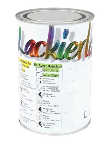 Acryl autolack nach formel - 2k,